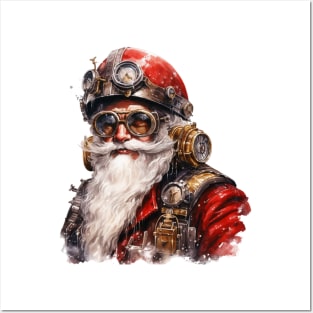 Steampunk Christmas Santa Posters and Art